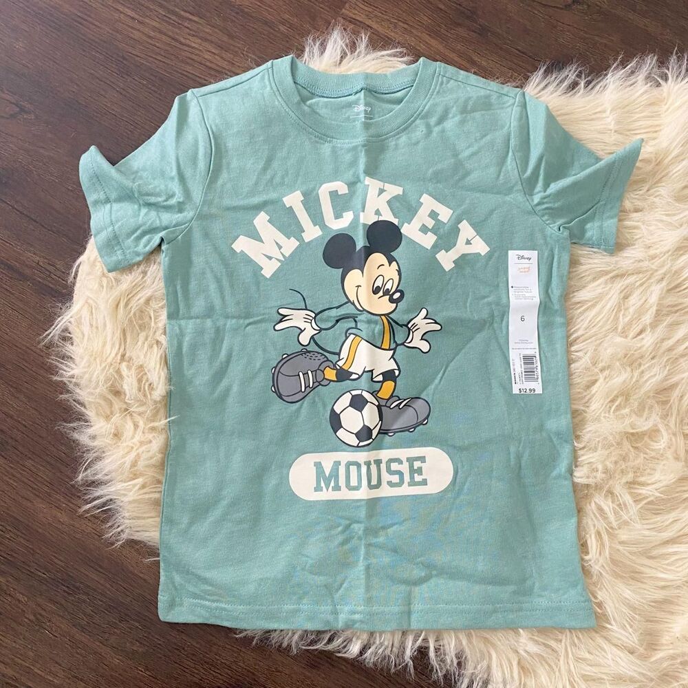 NWT Jumping Beans Disney's Mickey Mouse soccer graphic tee Size 6